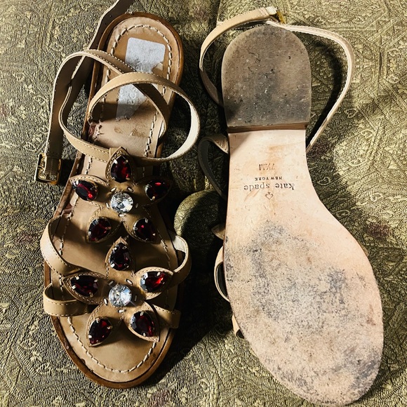 Jeweled Kate Spade sandals. - Picture 3 of 6